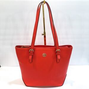 Anne Klein Tangerine Orange Lily Tote Bag